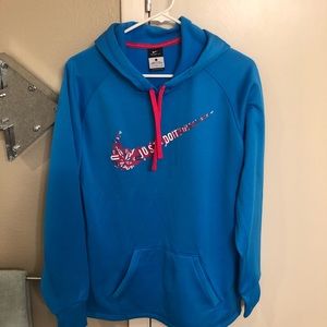 Nike hooded sweatshirt in bright blue